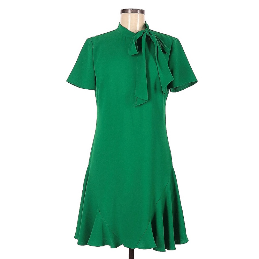 Cece Bow Neck Short Sleeve Dress